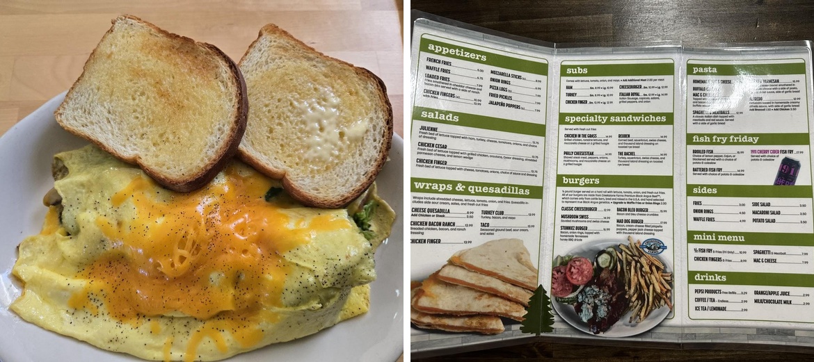 Stunniez Countryside Diner Menu